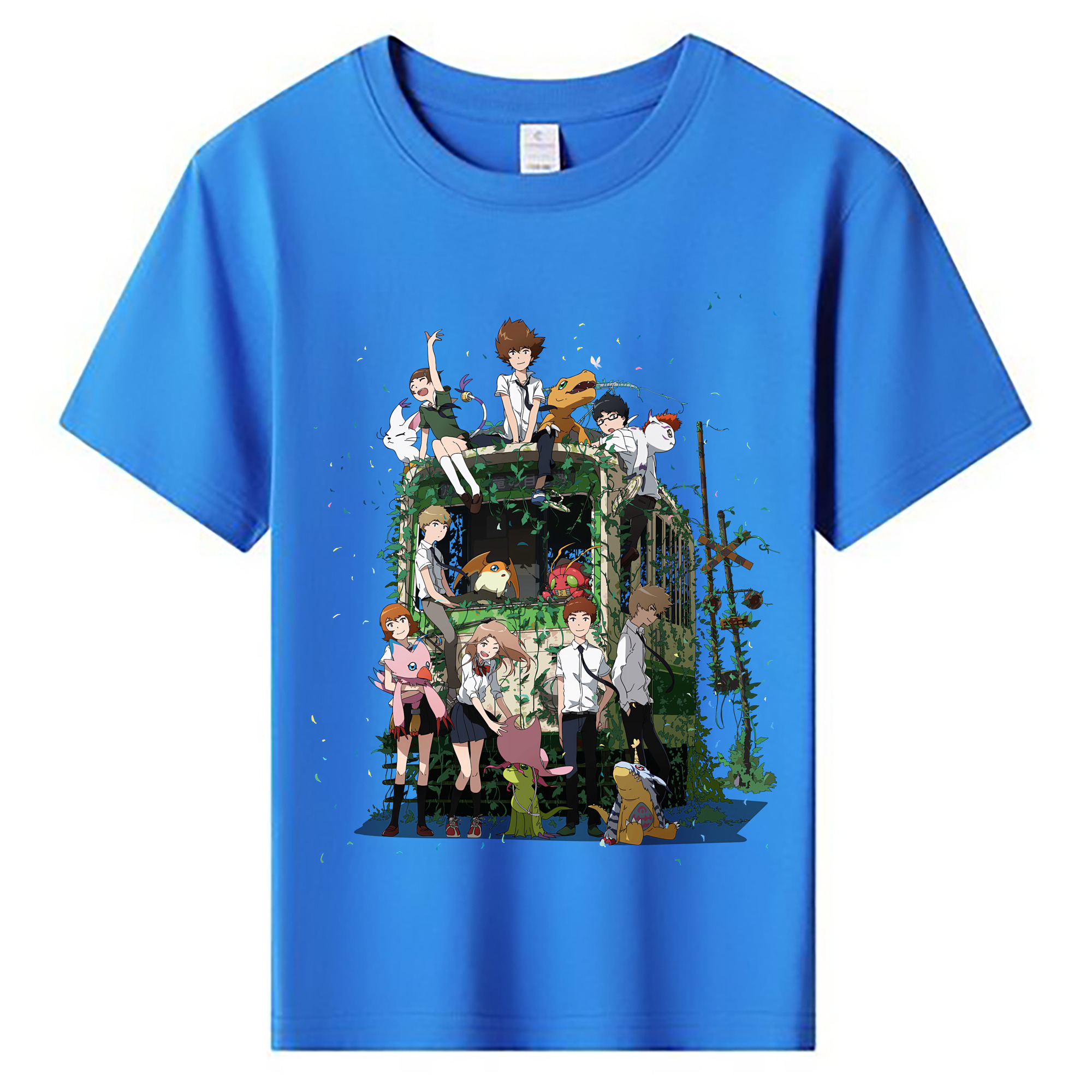 （画像用） Digimon デジタルモンスター/デジモン 綿100％キッズTシャツ（フロントプリント）